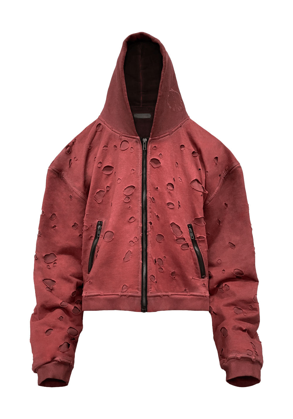 Distressed with Punch Holes Vintage Wizard Hat Short and Wide Hoodie - PSYLOS 1, Distressed with Punch Holes Vintage Wizard Hat Short and Wide Hoodie, Jacket, TecNineGroup, PSYLOS 1